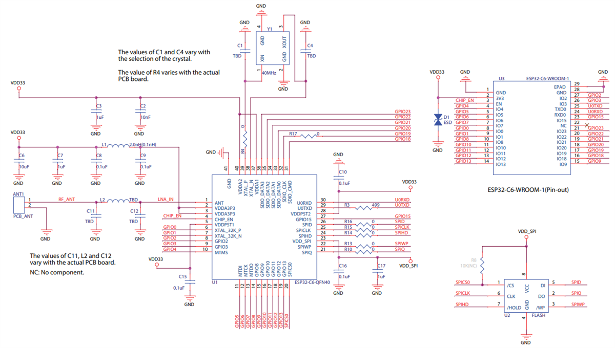 Esp32 c6 wroom 1 multiprotocol modules espressif systems mouser